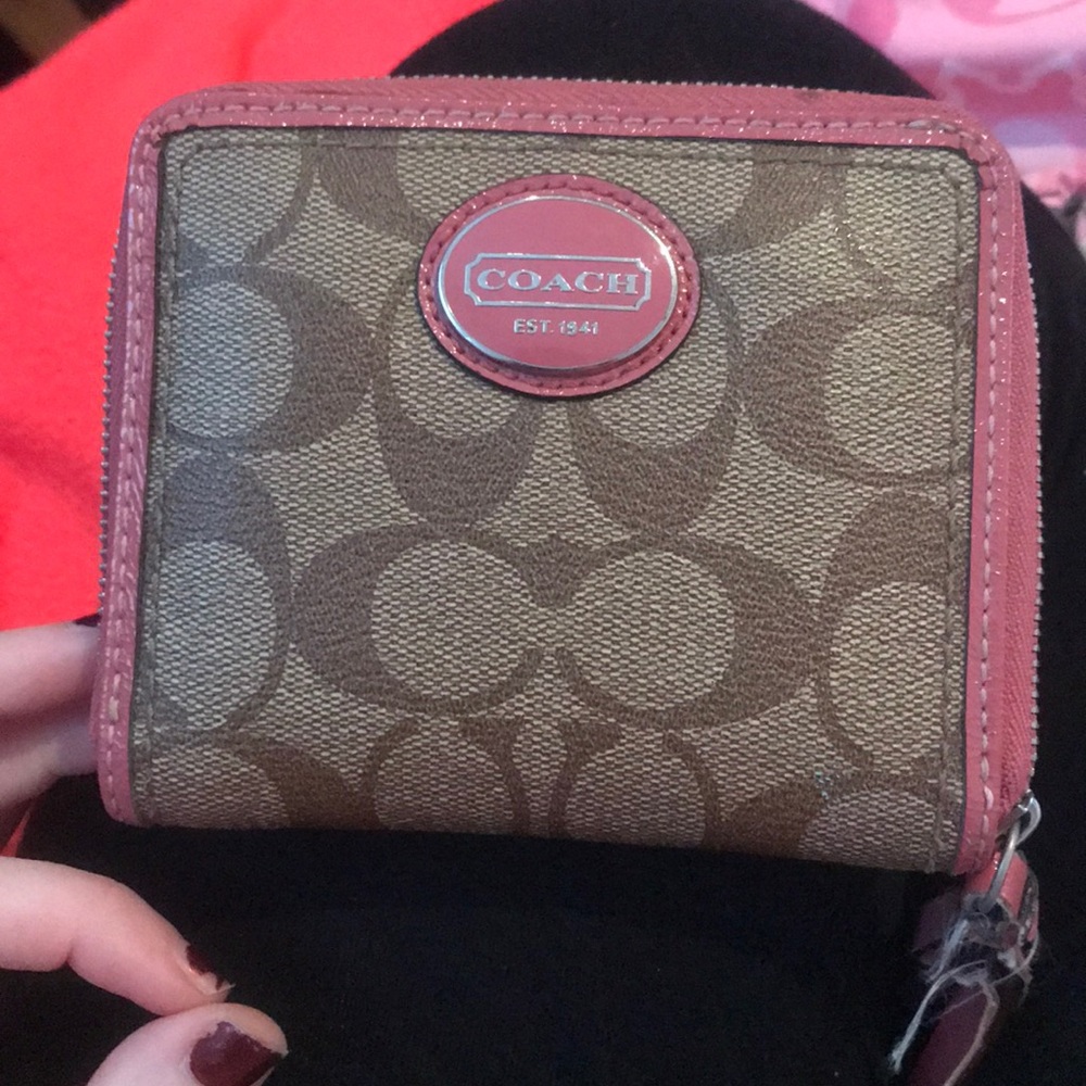 Monogrammed Coach Wristlet
